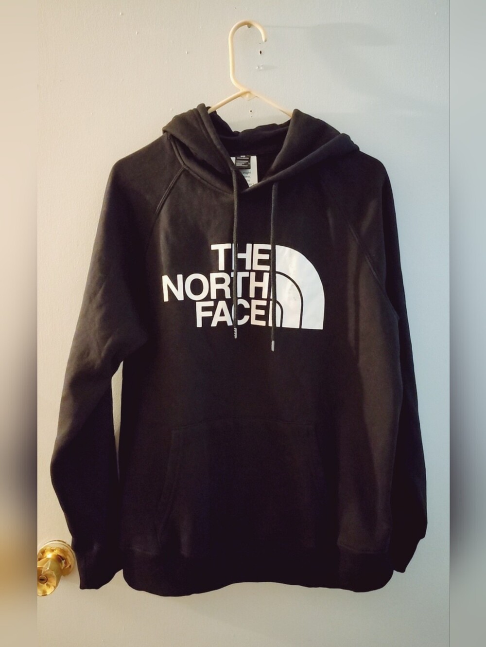 The North Face Black Hoodie with White Logo